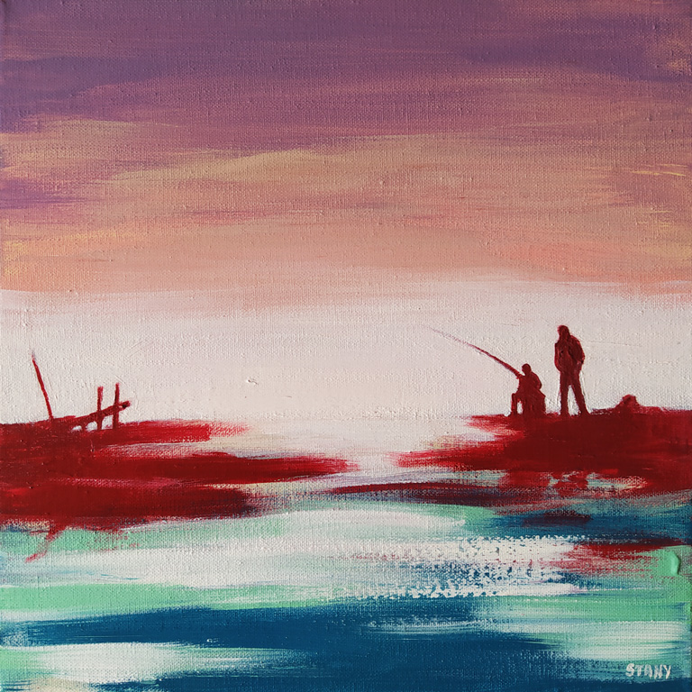 Deux Pêcheurs (n°8) (30 x 30 cm) - 04/2024
