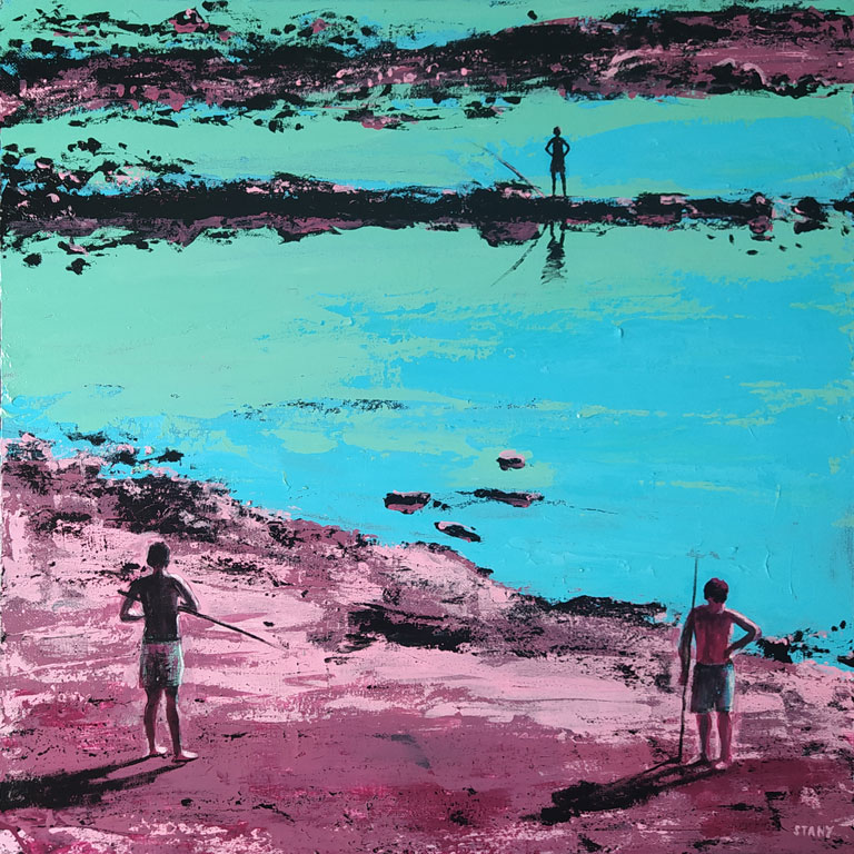 Trois Pêcheurs (50 x 50 cm) - 02/2021