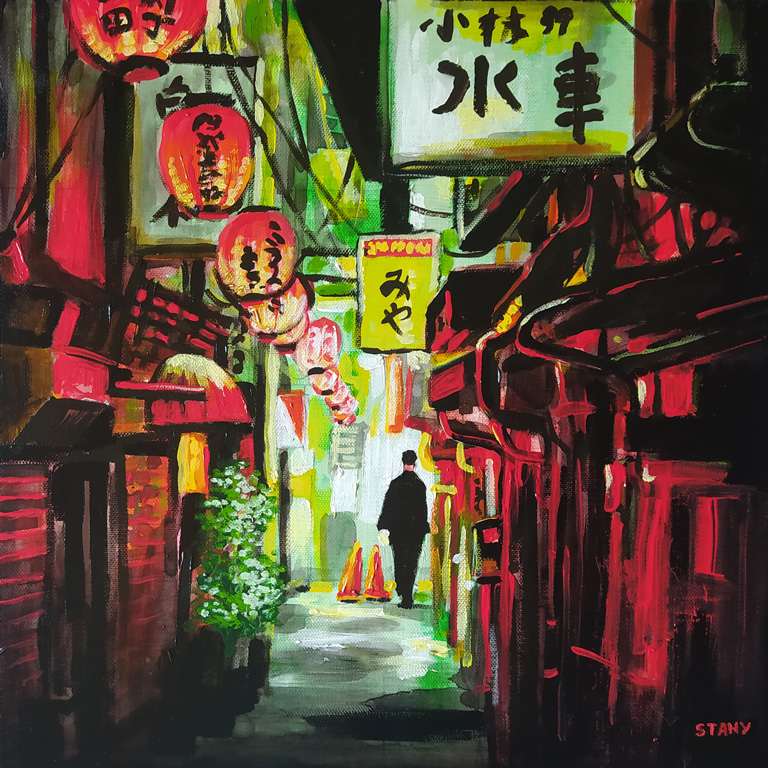 Shibuya Nonbei Yokocho, Tokyo (40 x 40 cm) - 11/2021